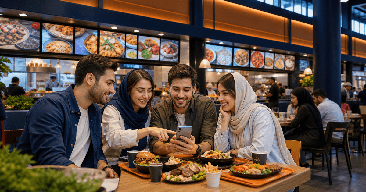 منو دیجیتال برای فودکورت